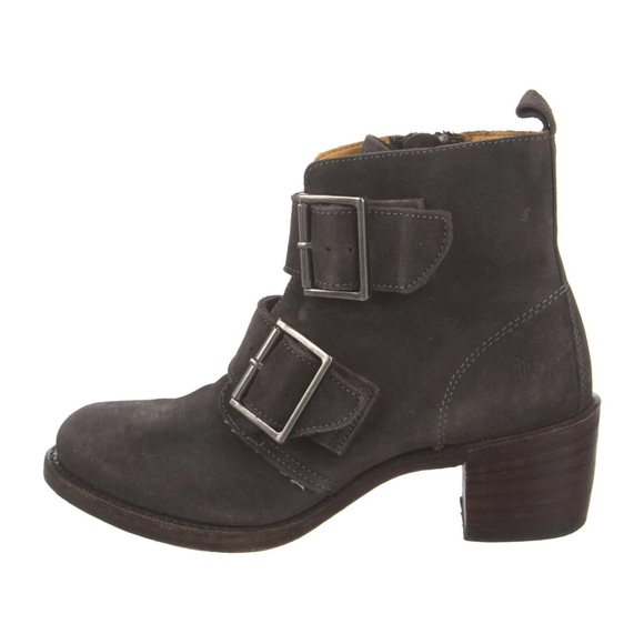 Frye Sabrina Double Buckle Ankle Boots - Picture 1 of 11